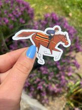 Chestnut Racehorse - Vinyl Sticker